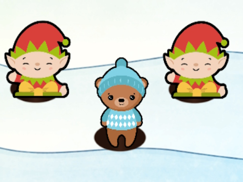 Juego Papá Noel golpea un topo  en línea