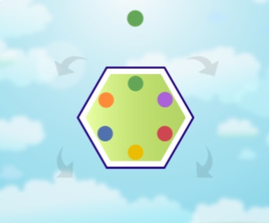 Juego Puntos hexagonales  en línea