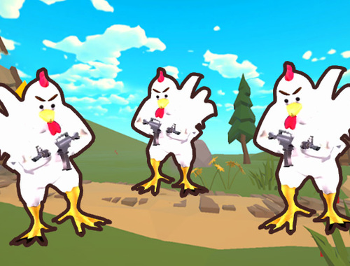 Juego Tirador de pollo io  en línea