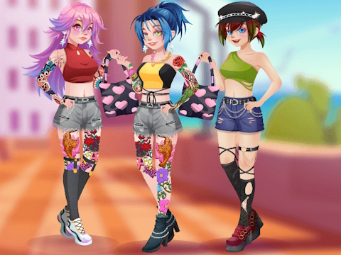Juego Tatuaje De Moda Femenina  en línea