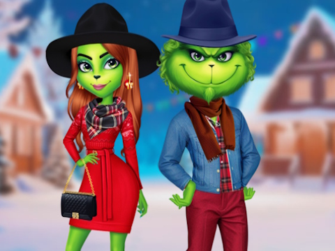 Juego Disfraz navideño de pareja del Grinch  en línea