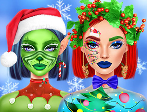 Juego Maquillaje navideño de Ellie  en línea
