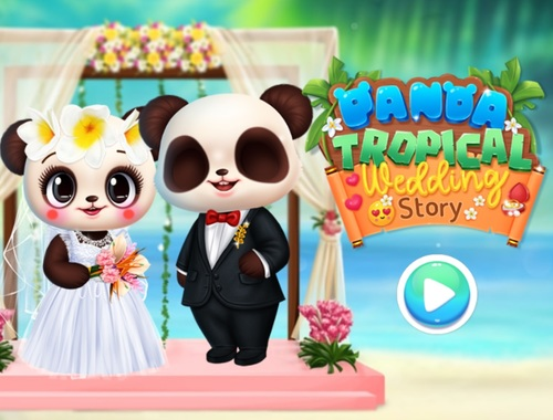 Juego Historia de la boda tropical de Panda  en línea