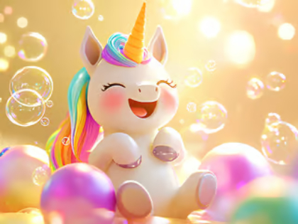 Juego Rompecabezas: Diversión con burbujas de unicornio  en línea