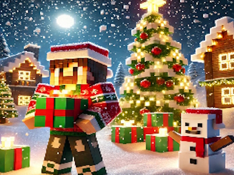 Juego Rompecabezas navideño de Minecraft  en línea