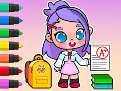 Juego Libro para colorear: Día escolar de Avatar  en línea