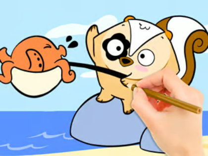 Juego Libro para colorear: Sorpresa de pesca  en línea