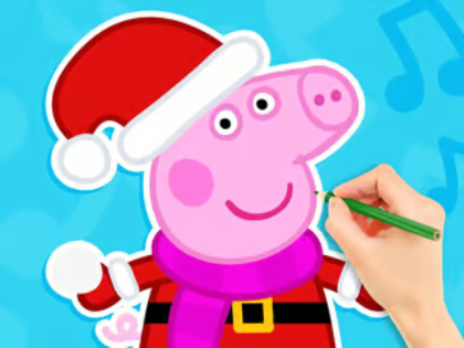 Juego Libro para colorear: Peppa Pig Muñeco de nieve  en línea
