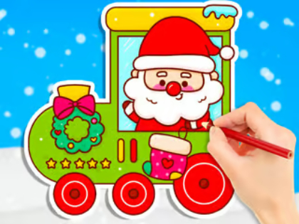 Juego Libro para colorear: Tren de Navidad  en línea