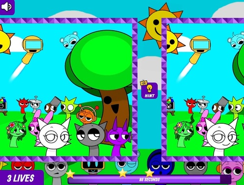 Juego Sprunki encuentra las diferencias  en línea
