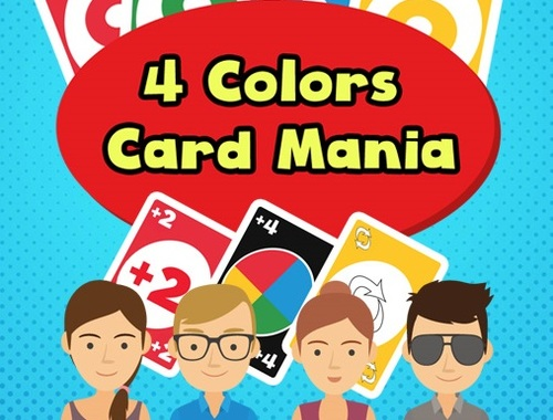 Juego Manía de cartas de 4 colores  en línea
