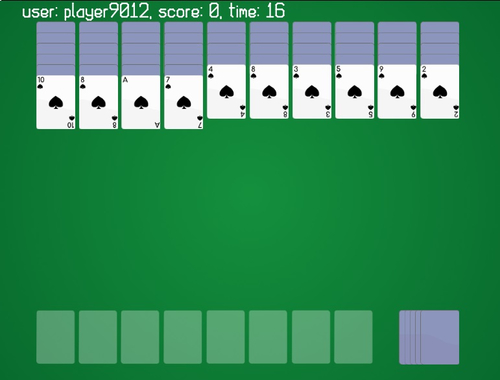 Juego Solitario Spider Versión Clásica  en línea