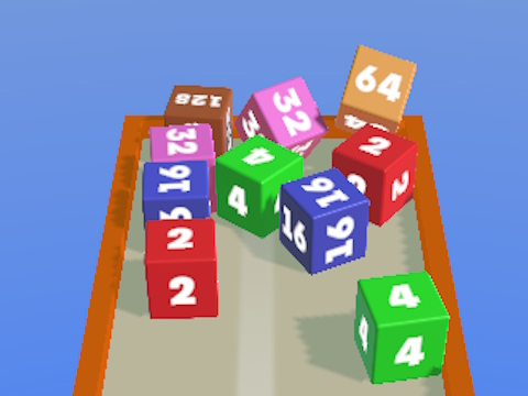 Juego Fusionar cubos 2048 modelo 3d  en línea