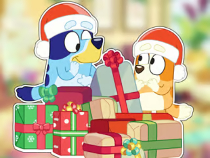 Juego Rompecabezas: Bluey Christmas Unboxing  en línea