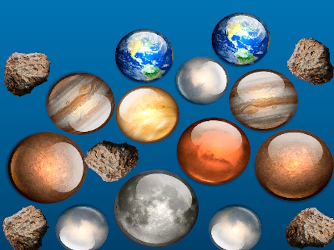 Juego ¡Fusiona planetas en el espacio!  en línea