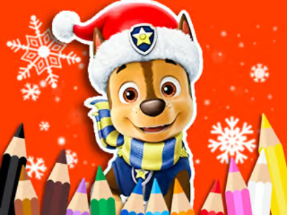Juego Libro para colorear: Patrulla Canina Navidad  en línea