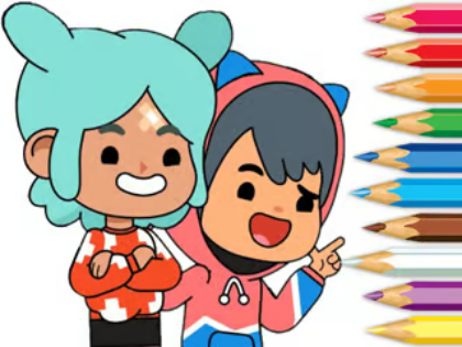 Juego Libro para colorear: Toca Boca Friends  en línea