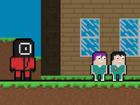 Juego Escape de calamares pero blockworld  en línea