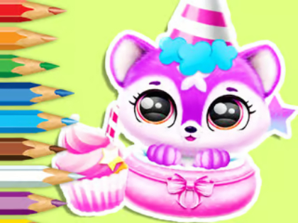 Juego Libro para colorear: cumpleaños de Baby Fluff  en línea