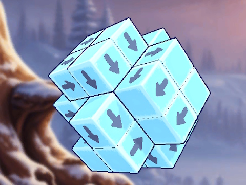 Juego Cubo de año nuevo en 3D  en línea