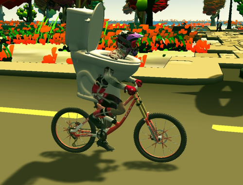 Juego Skibidi Bicicleta para el baño  en línea