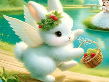 Juego Rompecabezas de rompecabezas: Angel Bunny  en línea
