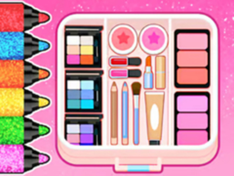 Juego Libro para colorear: maquillaje ordenado  en línea