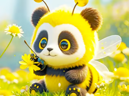 Juego Rompecabezas: Panda Bee  en línea