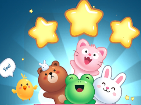 Juego Merge de animales: tirador de burbujas  en línea