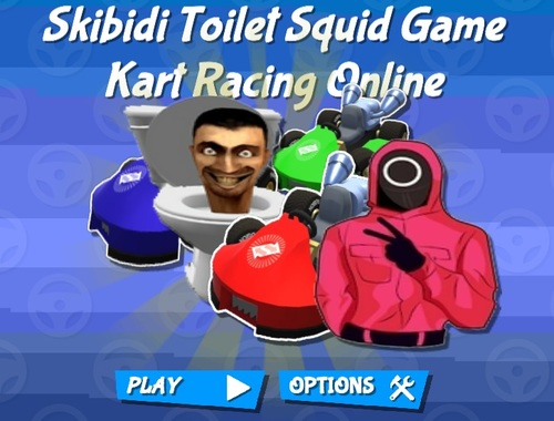 Juego Skibidi inodoro juego de calamares kart racing en línea  en línea