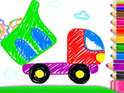 Juego Dibujo para niños pequeños: camión petrolero  en línea