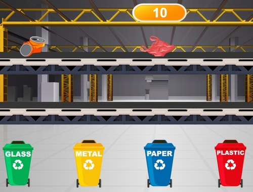 Juego Fábrica de reciclaje  en línea
