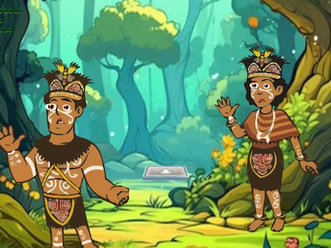 Juego Las tribus llegan a la cabaña  en línea