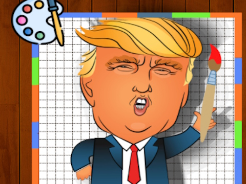 Juego Tiempo para colorear de Trump  en línea