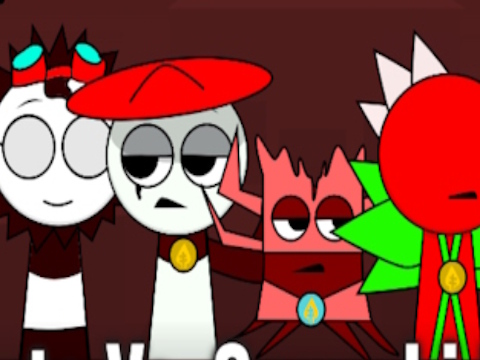 Juego Plantas vs. Sprunki rojo  en línea