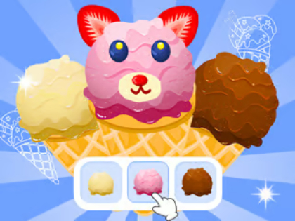 Juego Libro para colorear: cono de helado  en línea