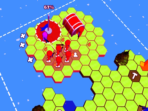 Juego Mundo hexadecimal de azulejos: rojo vs azul  en línea