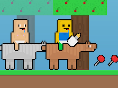 Juego Bebé noob vs bebé obby caballo  en línea