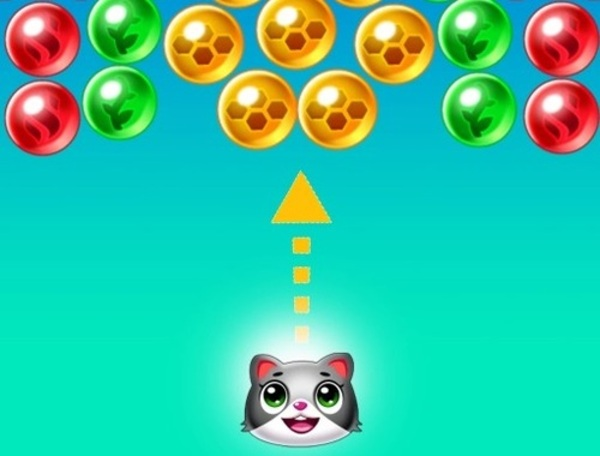 Juego Guardar el tirador de burbujas de los gatos  en línea