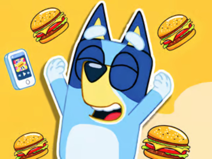 Juego Rompecabezas: Burger Dog Bluey  en línea