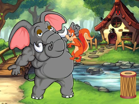 Juego Ardilla atrapada al elefante gigante  en línea