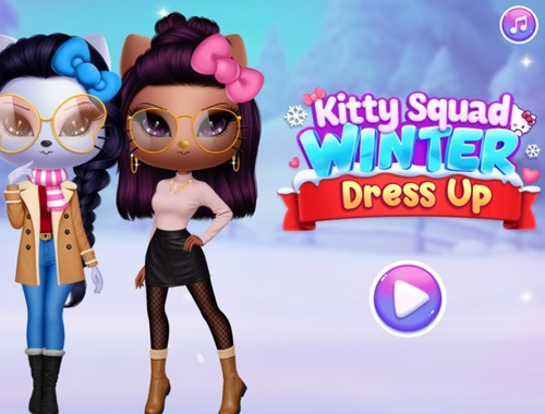 Juego Escuadrón de kitty Vestido de invierno  en línea