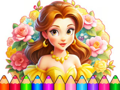 Juego Libro para colorear: Vestido de flores  en línea