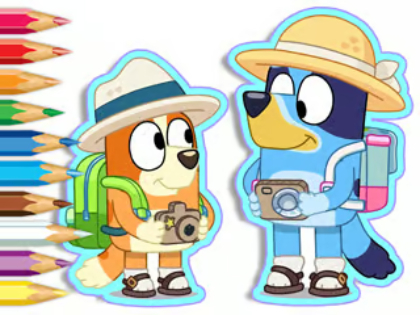 Juego Libro para colorear: acampando azul  en línea