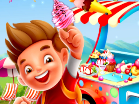Juego Helado de cono de rosa de verano  en línea