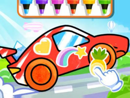 Juego Libro para colorear: auto de carreras  en línea