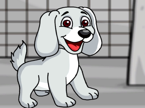 Juego Rescate al cachorro blanco de la jaula  en línea