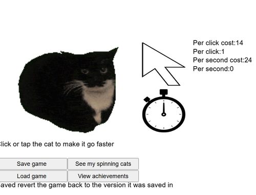 Juego Clicker de gato giratorio  en línea