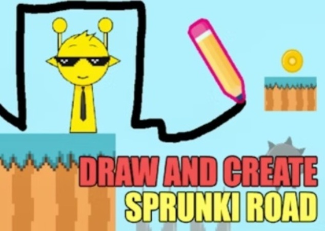 Juego Dibuja y crea Sprunki Road  en línea