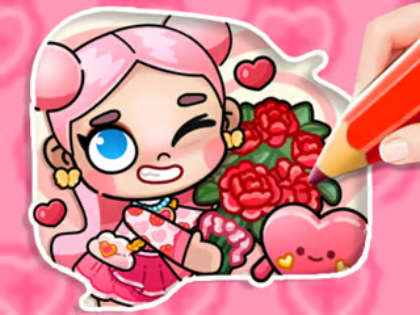 Juego Libro para colorear: Avatar Valentine's  en línea
